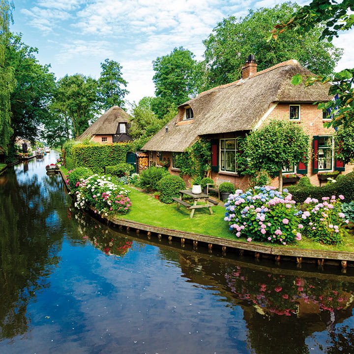 Giethoorn canals, Netherlands